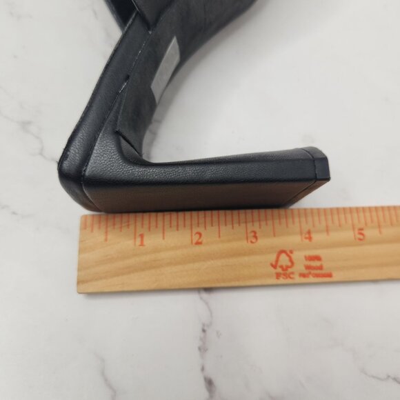 Oak & Fort Peep Toe Mule Black Leather Sandal Y2K Square Block Heel Size 9 - Picture 10 of 10